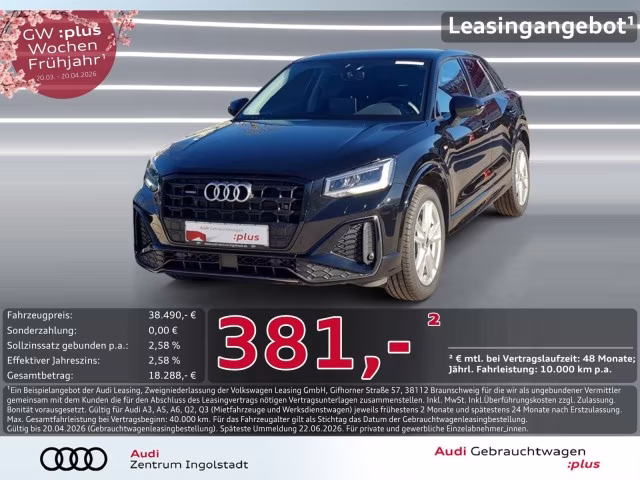 Audi Q2 40 TFSI qu S line AHK S-Sitze KAMERA NAVI ACC