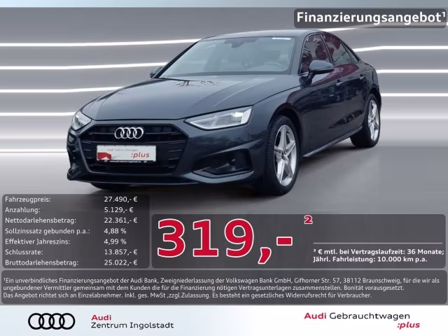 Audi A4 Limousine 40 TDI Kamera Navi virtual Advanced