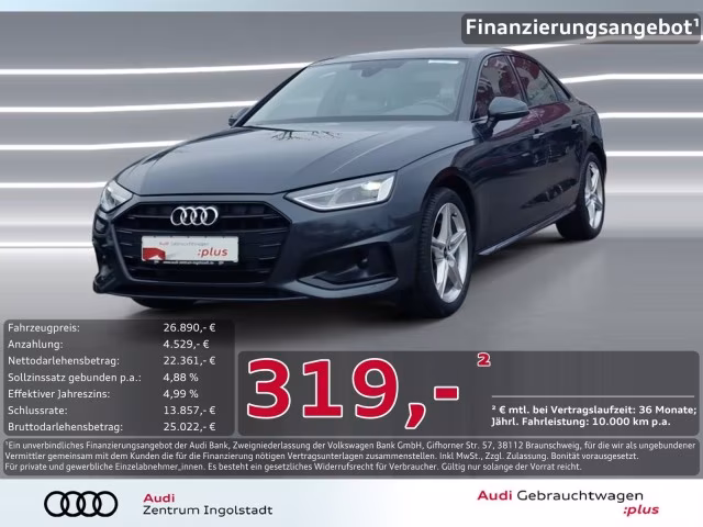 Audi A4 Limousine 40 TDI Kamera Navi virtual Advanced