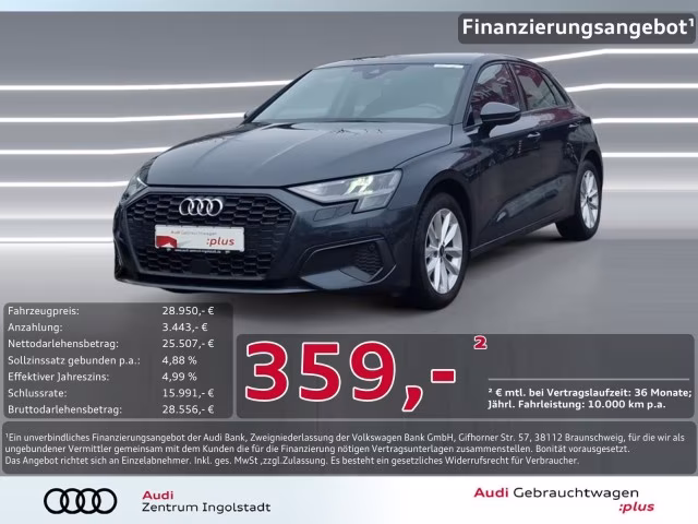 Audi A3 Sportback 35 TDI S-Sitz AHK NAVI PDC virtual+