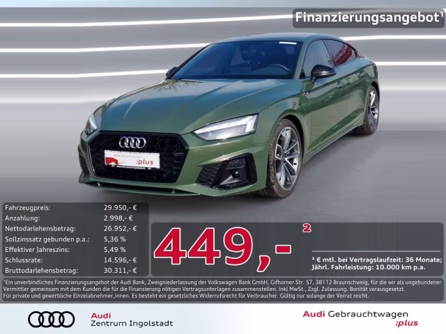 Audi A5 Sportback 40 TDI S line MATRIX Kamera ACC 19&amp;quot;