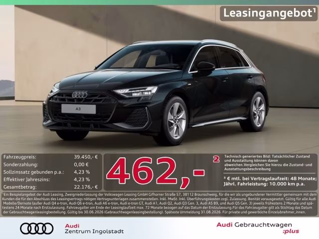 Audi A3 Sportback 40 TFSI e S line AHK LED ACC KAMERA