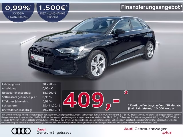 Audi A3 Sportback 40 TFSI e S line AHK LED ACC KAMERA