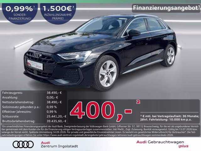Audi A3 Sportback 40 TFSI e S line AHK LED ACC KAMERA