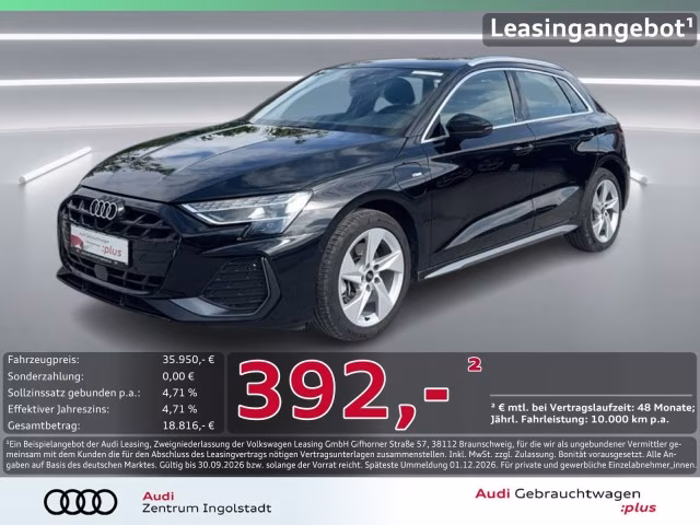 Audi A3 Sportback 40 TFSI e S line AHK LED ACC KAMERA