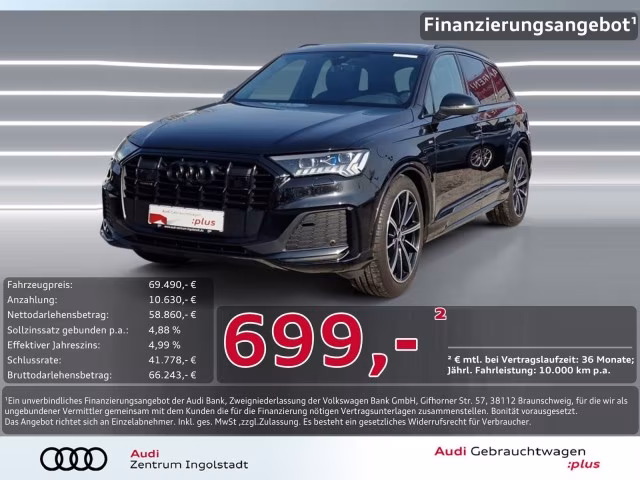 Audi Q7 50 TDI qu S line STHZG AHK PANO Luft LASER