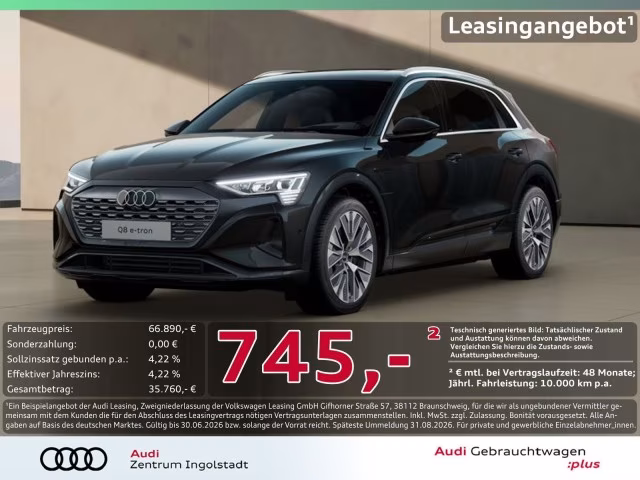Audi Q8 e-tron 55 qu MATRIX PANO 360° ACC advanced