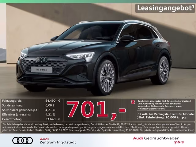 Audi Q8 e-tron 55 qu MATRIX PANO 360° ACC advanced