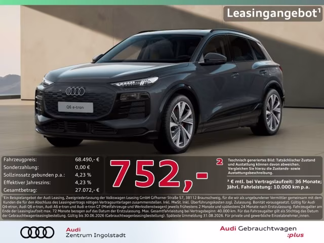 Audi Q6 e-tron SUV qu Tech+ AHK PANO MATRIX B&amp;amp;O HuD