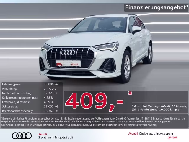 Audi Q3 40 TFSI qu S line 360° AHK NAVI+ LED ACC 18&amp;quot;