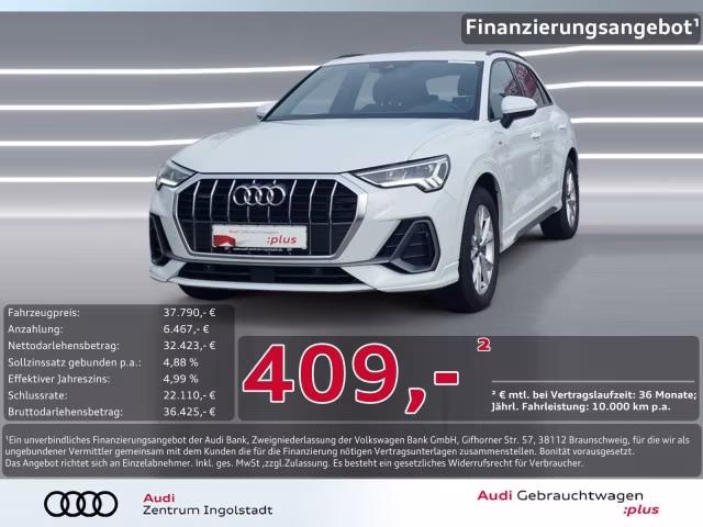 Audi Q3 40 TFSI qu S line 360° AHK NAVI+ LED ACC 18&amp;quot;