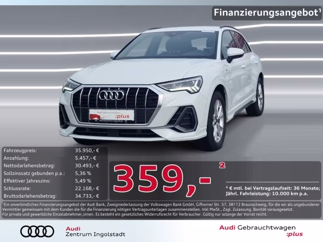 Audi Q3 40 TFSI qu S line 360° AHK NAVI+ LED ACC 18&amp;quot;