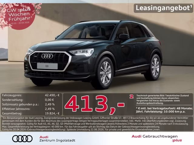 Audi Q3 40 TDI qu LED Virtual Kam NAVI+ PDC ACC 18&amp;quot;
