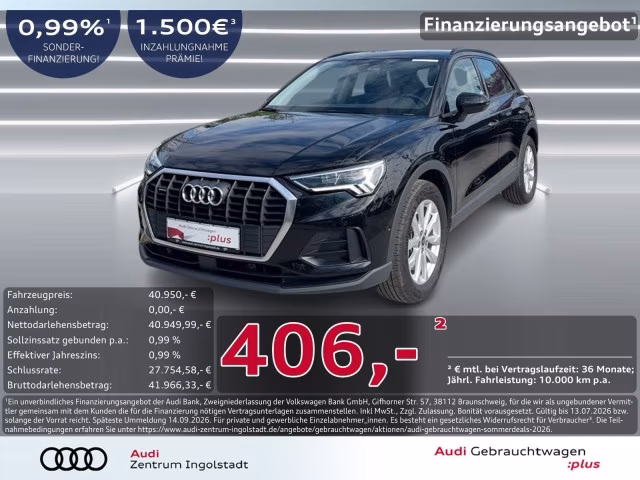 Audi Q3 40 TDI qu LED Virtual Kam NAVI+ PDC ACC 18&amp;quot;