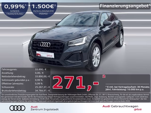 Audi Q2 40 TFSI qu LED NAVI ACC KAMERA PDC+ advanced