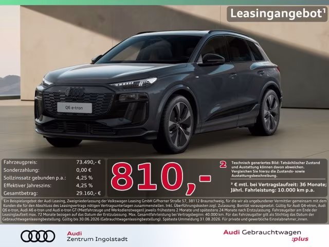 Audi Q6 e-tron SUV qu edition one S line Tech+ PANO