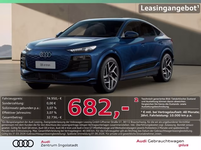 Audi Q6 e-tron Sportback qu Tech pro AHK B&amp;amp;O LUFT 21&amp;quot;