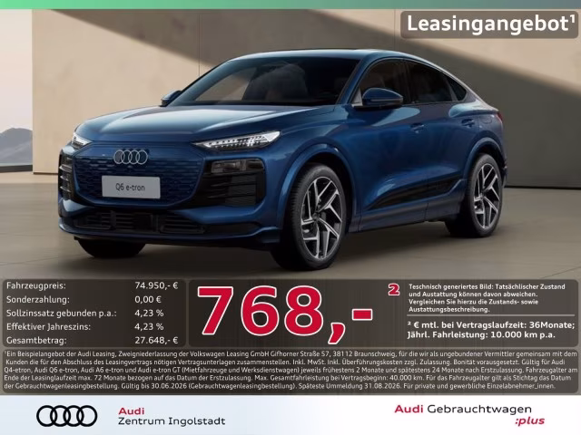 Audi Q6 e-tron Sportback qu Tech pro AHK B&amp;amp;O LUFT 21&amp;quot;