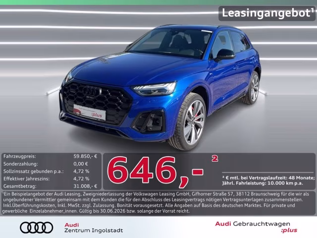 Audi Q5 55 TFSI e qu S line AHK PANO MATRIX 360° 21&amp;quot;