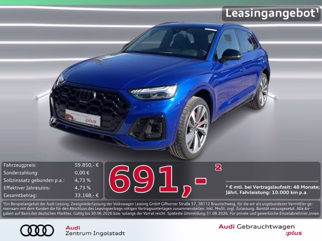 Audi Q5 55 TFSI e qu S line AHK PANO MATRIX 360° 21&amp;quot;