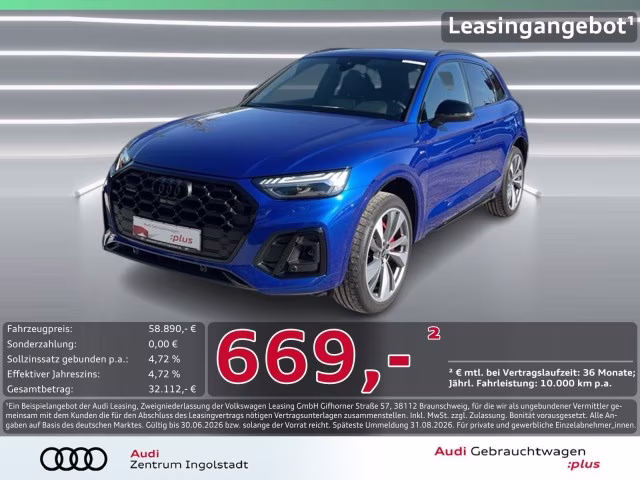 Audi Q5 55 TFSI e qu S line AHK PANO MATRIX 360° 21&amp;quot;
