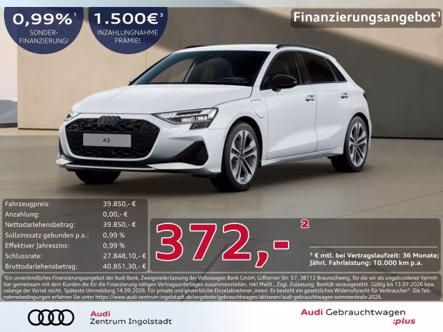 Audi A3 Sportback 40 TFSI e AHK Kam LED HuD advanced