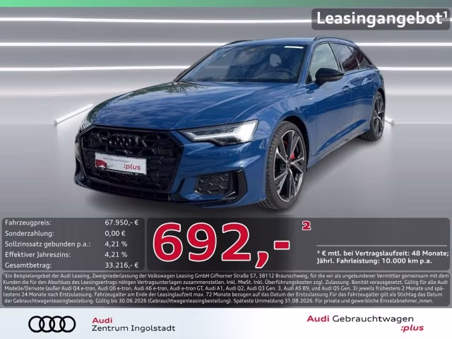 Audi A6 Avant 55 TFSI e qu S line AHK Massage B&amp;amp;O 21&amp;quot;