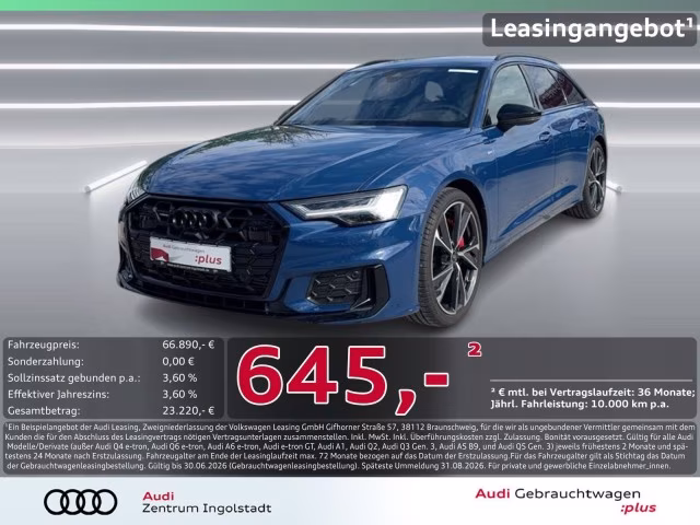 Audi A6 Avant 55 TFSI e qu S line AHK Massage B&amp;amp;O 21&amp;quot;