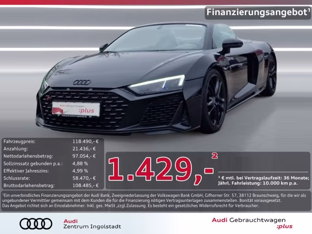 Audi R8 Spyder V10 performance RWD KERAMIK B&amp;amp;O LASER