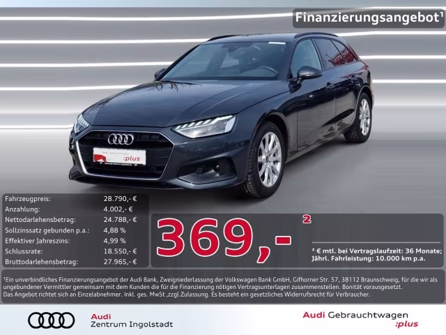 Audi A4 Avant 30 TDI AHK VIRTUAL+ LED SHZ NAVI PDC+