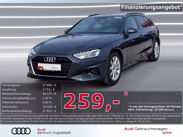 Audi A4 Avant 30 TDI AHK VIRTUAL+ LED SHZ NAVI PDC+