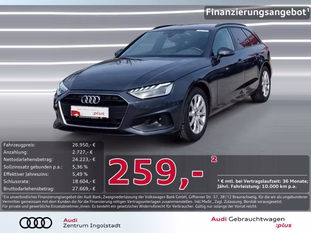 Audi A4 Avant 30 TDI AHK VIRTUAL+ LED SHZ NAVI PDC+