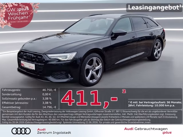 Audi A6 Avant 45 TDI qu MATRIX AHK 19&amp;quot; OPT. SCHW.+ Ad