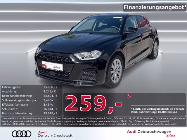 Audi A1 Sportback 30 TFSI Optik-schw.+ NAVI+ advanced