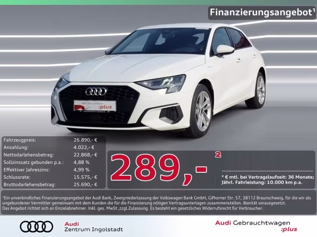 Audi A3 Sportback 40 TFSI e NAVI+ PDC SHZ Virtual 17&amp;quot;