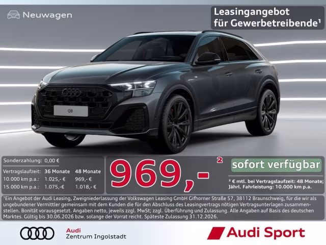 Audi Q8 TDI qu S line Laser Pano AHK UPE 126.495,-