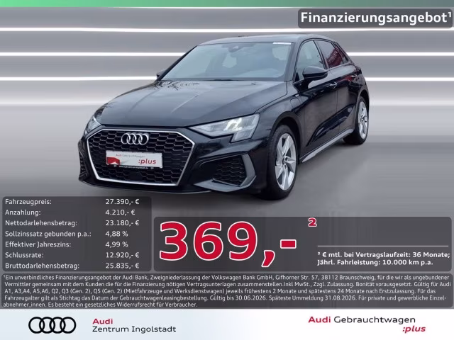 Audi A3 Sportback 40 TFSI e S line PDC+ NAVI+ S-Sitze