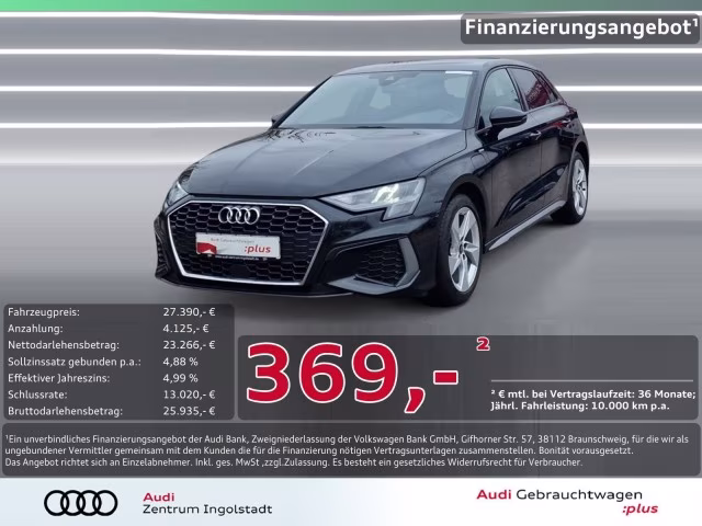 Audi A3 Sportback 40 TFSI e S line PDC+ NAVI+ S-Sitze
