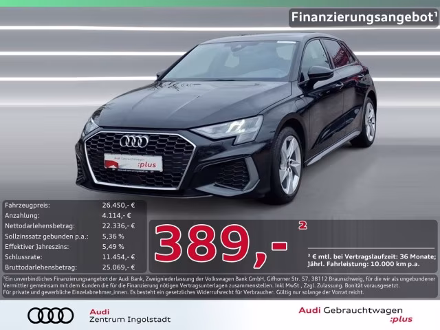 Audi A3 Sportback 40 TFSI e S line PDC+ NAVI+ S-Sitze