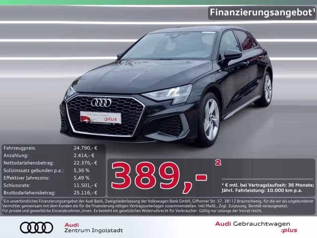 Audi A3 Sportback 40 TFSI e S line PDC+ NAVI+ S-Sitze