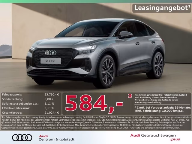 Audi Q4 Sportback e-tron 55 qu S line Matrix HuD 360°