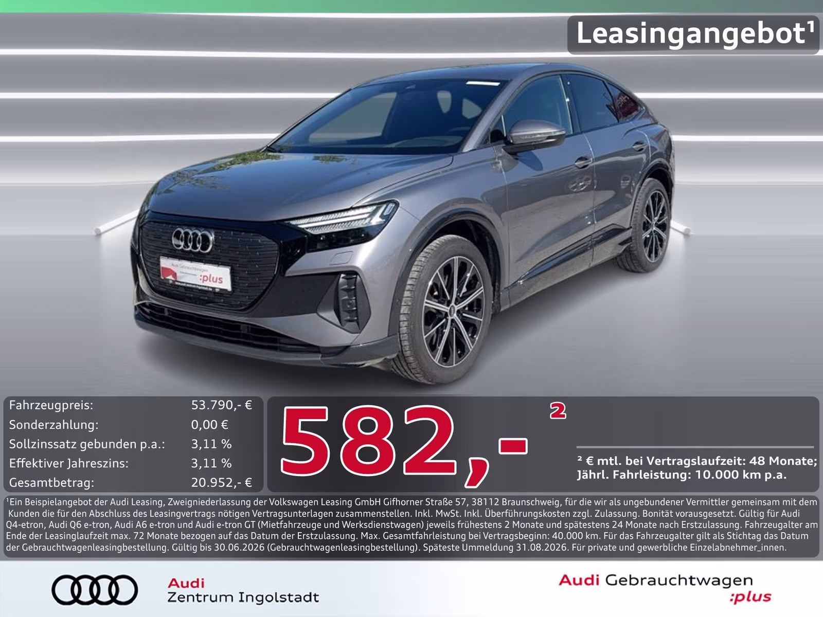 Q4 Sportback e-tron 55 qu S line Matrix HuD 360°
