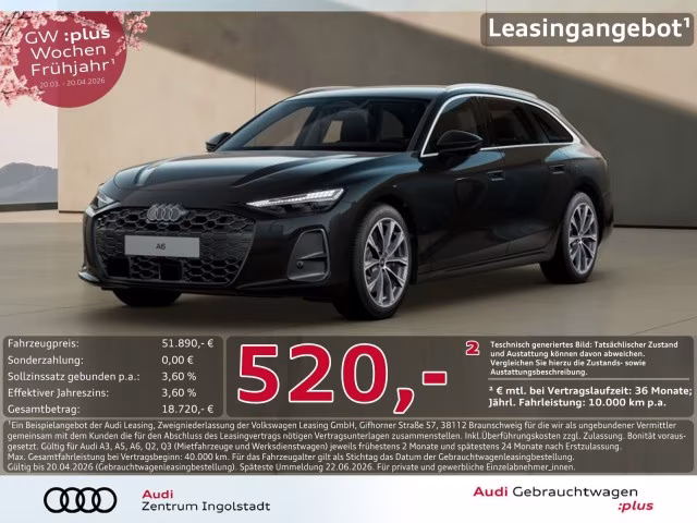 Audi A6 Avant TDI qu Tech+ MATRIX Memory AHK ACC 360°