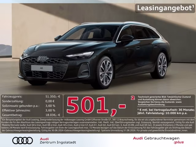 Audi A6 Avant TDI qu Tech+ MATRIX Memory AHK ACC 360°