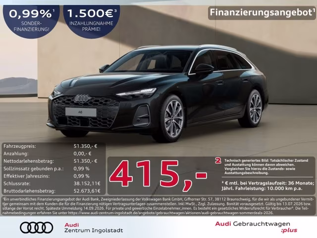 Audi A6 Avant TDI qu Tech+ MATRIX Memory AHK ACC 360°