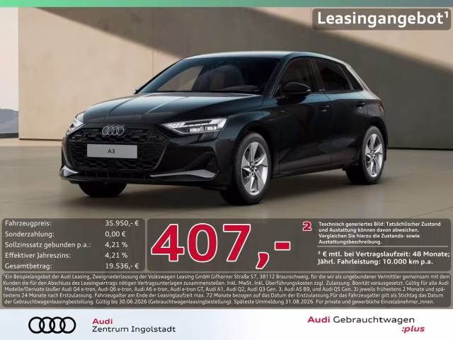 Audi A3 Sportback 40 TFSI e advanced LED STHZG Kamera