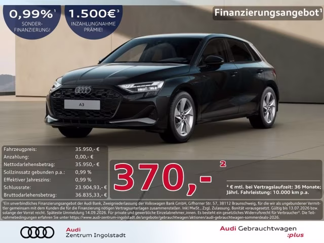 Audi A3 Sportback 40 TFSI e advanced LED STHZG Kamera