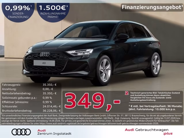 Audi A3 Sportback 40 TFSI e advanced LED STHZG Kamera