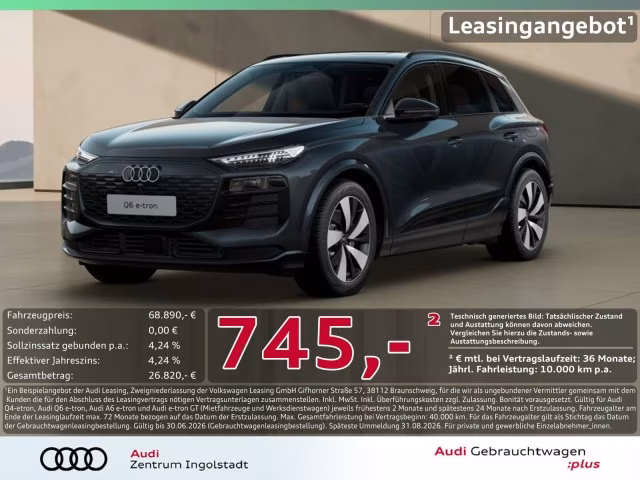 Audi Q6 e-tron qu Tech+ MATRIX Pano 360° ACC PDC+ 20&amp;quot;