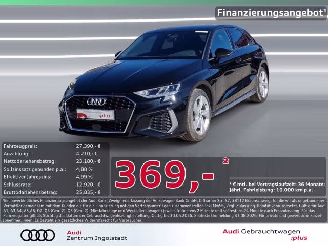 Audi A3 Sportback 40 TFSI e S line PDC+ NAVI+ Virtual